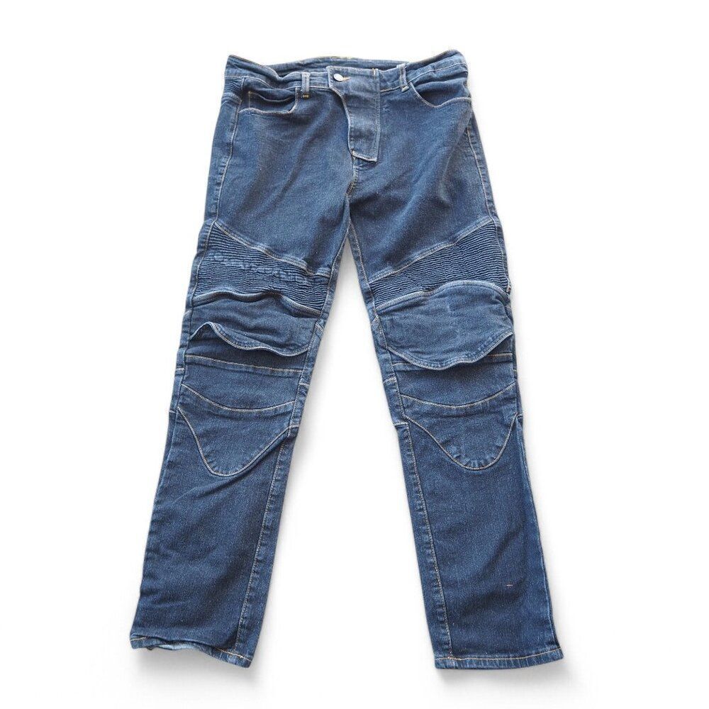 Komine Straight Fit Safety Innovation Tokyo Motorcycle Dark‎ Wash Jeans Men L/38